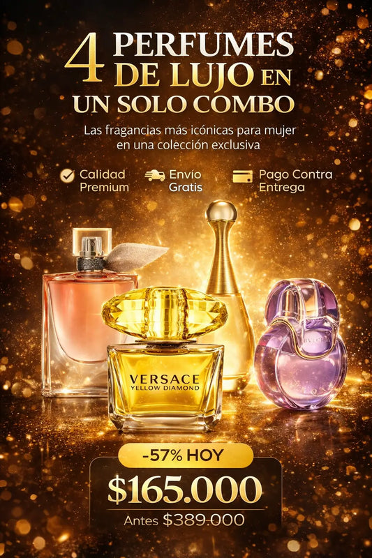 COMBO LA VIE EST BELLE + JADORE + VERSACE YELLOW + BVLGARI OMNIA