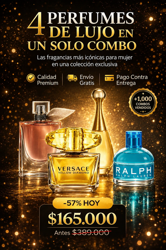 COMBO LA VIE EST BELLE + JADORE + VERSACE YELLOW + RAHLP LAURENT