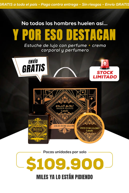 ESTUCHE DE LUJO PERFUME + CREMA + PERFUMERO