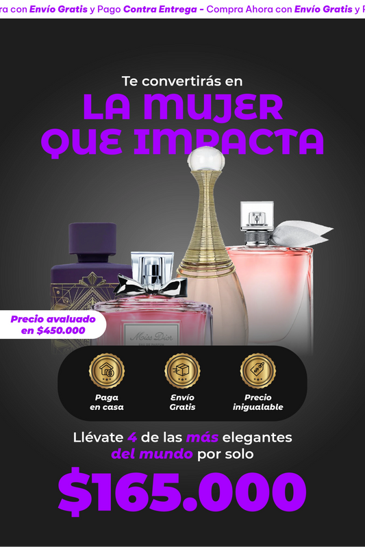 COMBO X4 VIDA ES BELLA + JADORE + MISS DIOR + AMETHYSTA